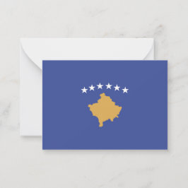 Kosovo-Flagge Mitteilungskarte