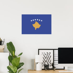 Kosovo-Flagge Poster