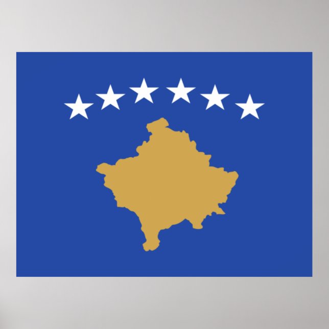 Kosovo-Flagge Poster (Vorne)