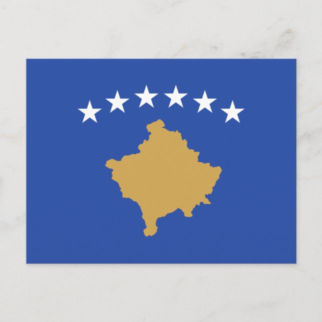Kosovo-Flagge Postkarte (Vorderseite)
