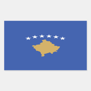 Kosovo-Flagge Rechteckiger Aufkleber