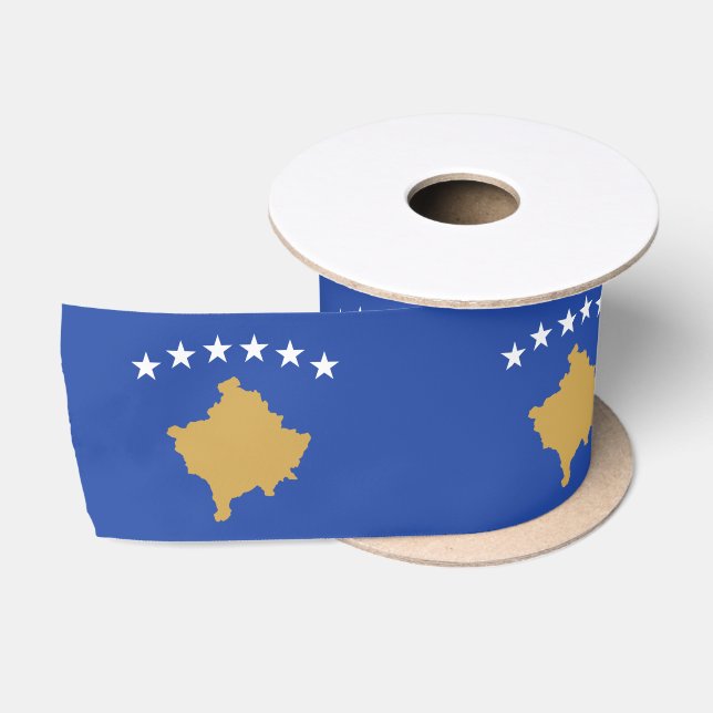 Kosovo-Flagge Satinband (Spule)
