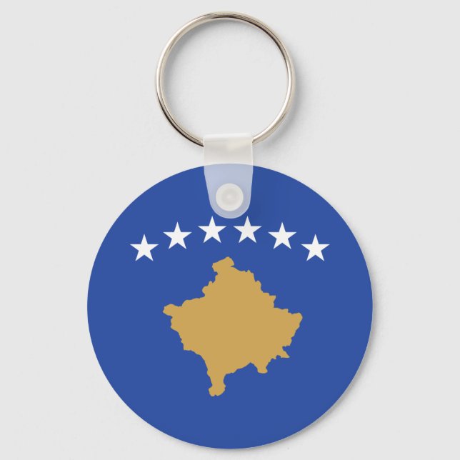 Kosovo-Flagge Schlüsselanhänger (Vorderseite)