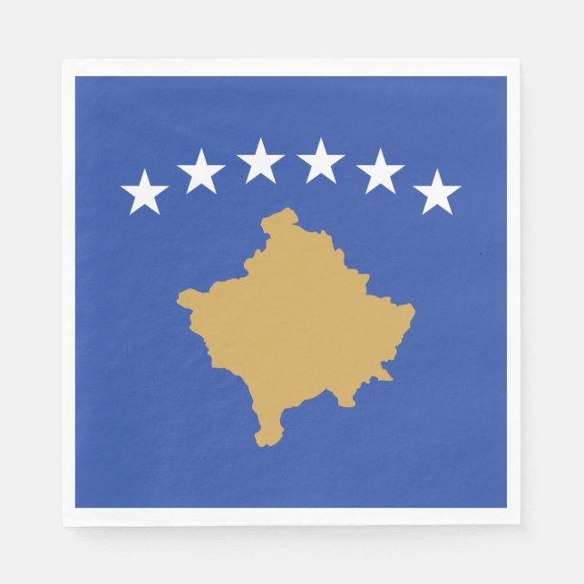 Kosovo-Flagge Serviette (Vorderseite)