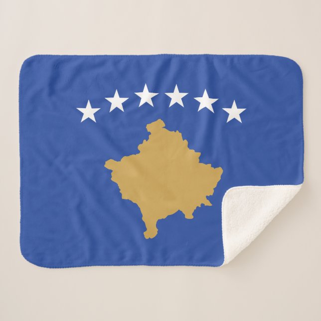 Kosovo-Flagge Sherpadecke (Vorderseite (Horizontal))