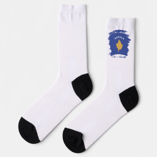 Kosovo-Flagge Socken (Linkes Detail)