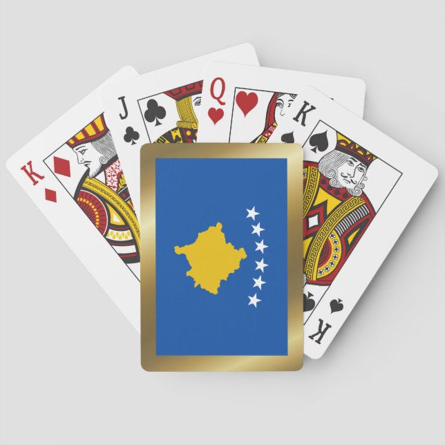 Kosovo-Flaggen Spielkarten (Rückseite)