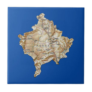 Kosovo-Kartenkachel Fliese