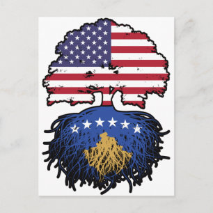 Kosovo Kosovare Amerikaner USA Vereinigte Staaten  Postkarte