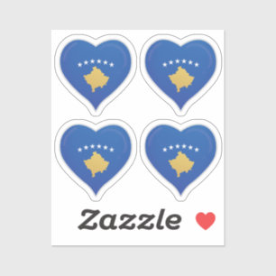 Kosovo Liebesflagge Stolz Aufkleber