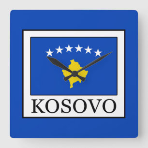 Kosovo Quadratische Wanduhr