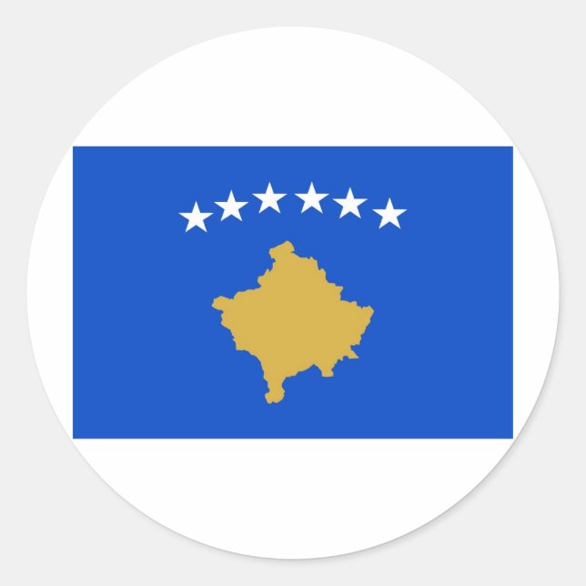 Kosovo Runder Aufkleber (Vorderseite)