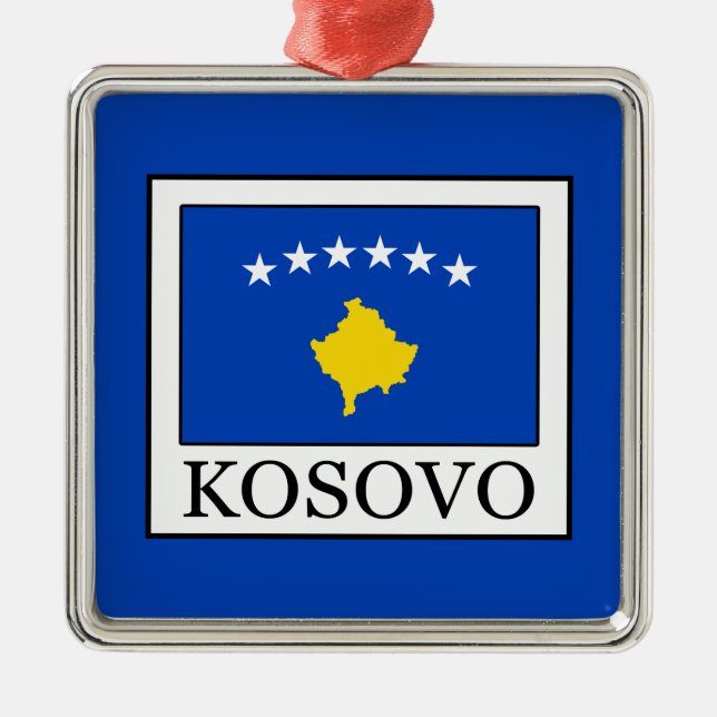 Kosovo Silbernes Ornament (Vorne)