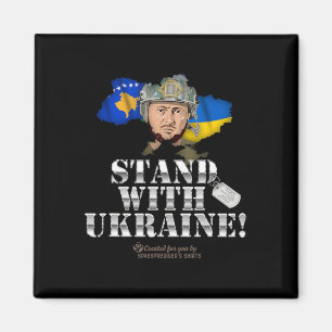 Kosovo steht mit der Ukraine Volodymyr Zelenskyy F Magnet