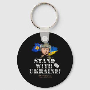 Kosovo steht mit der Ukraine Volodymyr Zelenskyy F Schlüsselanhänger