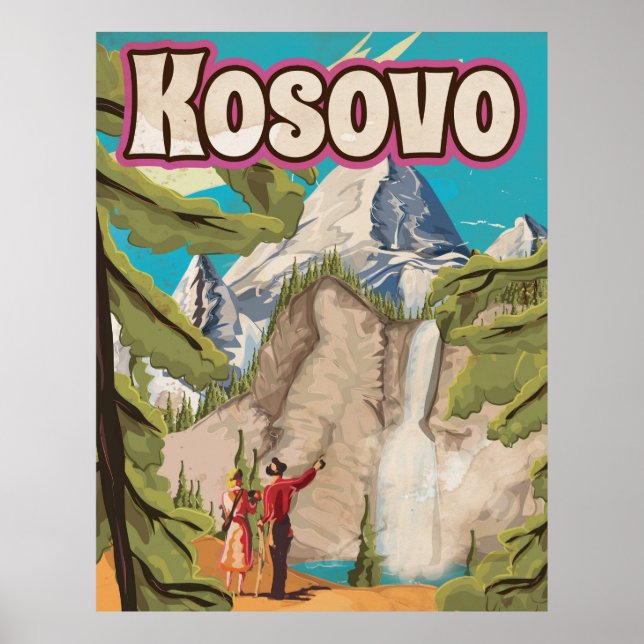 Kosovo Vintage Travel Poster (Vorne)