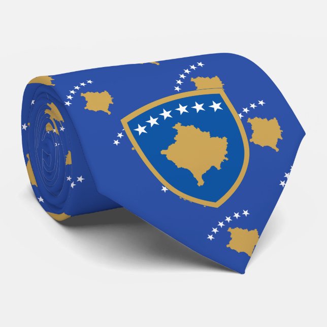 Kosovo-Wappen, Kosovo Krawatte (Gerollt)