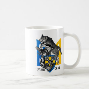 Kossaken-Krieger Ukraine-Flagge 'Lieber frei sterb Kaffeetasse