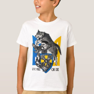 Kossaken-Krieger Ukraine-Flagge 'Lieber frei sterb T-Shirt
