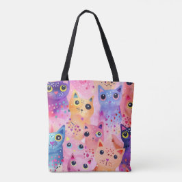 Kostbare bunte Katzentuppe | Whimsical Feline Tasche