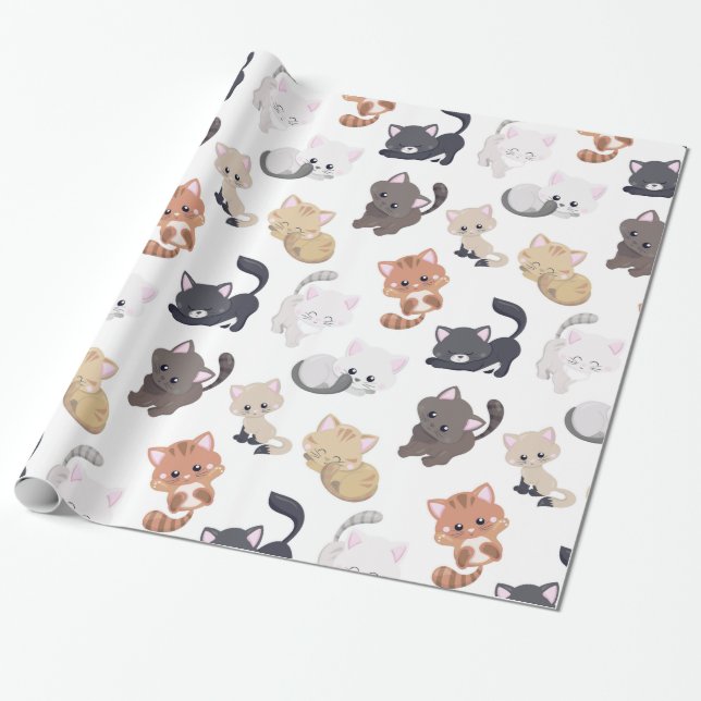 Kostbare Katzen drucken Geschenkpapier (Ungerollt)