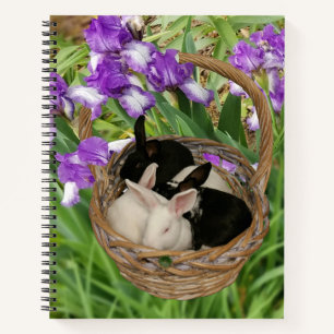 Kostbare Körbe für Baby Bunnies Notizbuch