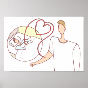 Kostbare Leben, verbunden durch Herzen. Poster