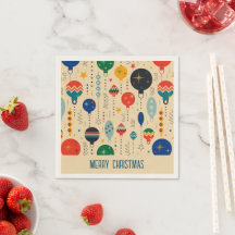 Kostbare Retro-Muster Ornamente Frohe Weihnachten