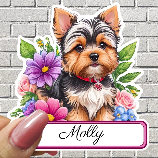 Kostbare, Yorkshire & bunte Blume Aufkleber (Von Creator hochgeladen)