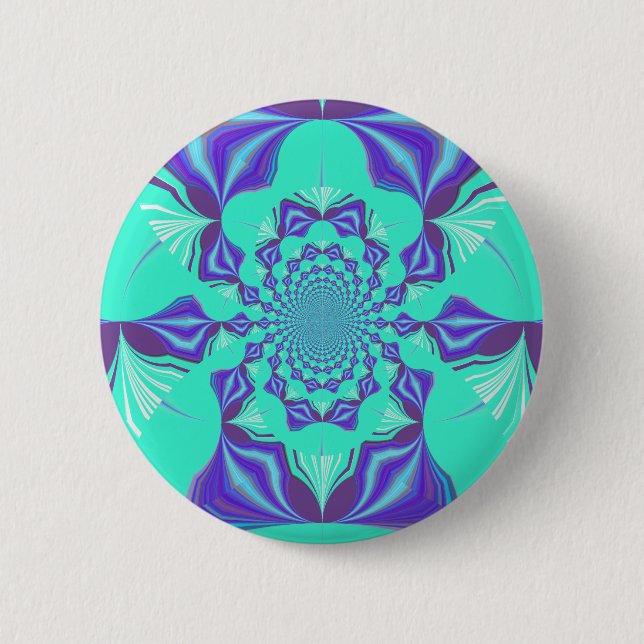 Kostbares Blau Button (Vorderseite)