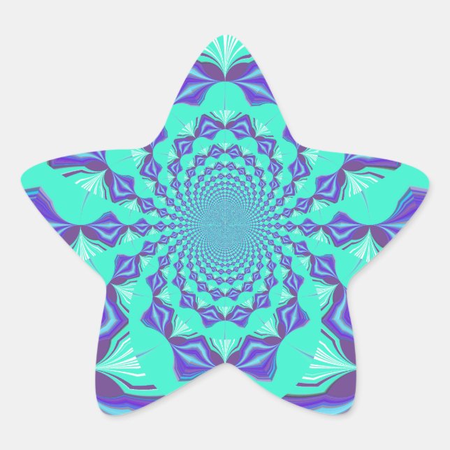 Kostbares Blau Stern-Aufkleber (Vorderseite)