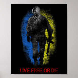 Kosten für die Ukraine-Flagge des Kosaken-Kriegers Poster