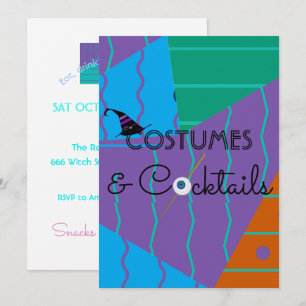 Kosten und Cocktails Halloween-Party-Einladung Einladung