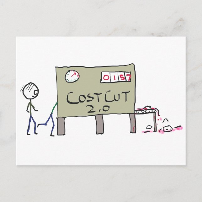 Kosteneinsparung Postkarte (Vorderseite)