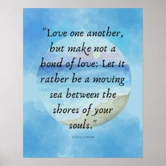 Kostenfrei in der Liebe Schöne Khalil Gibran Zitat Poster