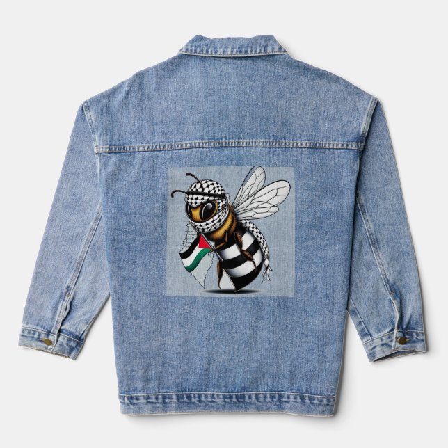 KOSTENFREIER PALESTINE-T - Shirt Jeansjacke (Rückseite)