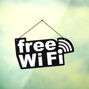 Kostenfreies WLAN Fensteraufkleber
