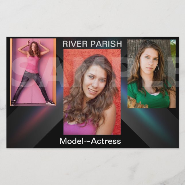 Kostengünstige Modell-Kopfschuss-Comp-Karten Zed Flyer (Vorne)