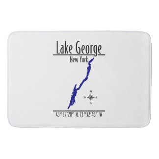 Kostenkarte der Uferlinie des Lake George, New Yor Badematte
