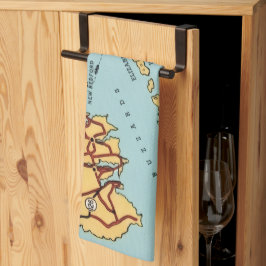 Kostenkarte von Martha's Vineyard Geschirrtuch