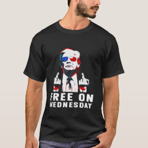Kostenlos am Mittwoch 2024 Wahl Funny Trump Biden T-Shirt