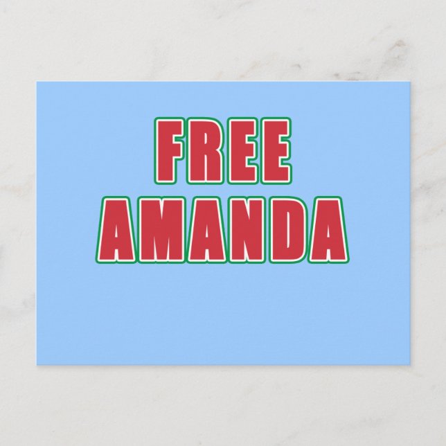 KOSTENLOSE AMANDA-T - Shirt, Buttons, Hoodies Postkarte (Vorderseite)