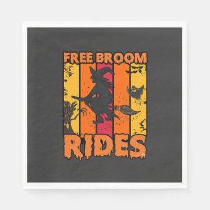 Kostenlose Besenfahrten Halloween Fliegende Hexe G Serviette