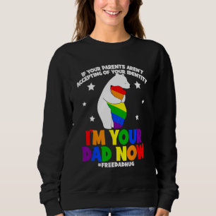 Kostenlose Dad-Hugs LGBT Gay Pride Monat LGBTQ Bär Sweatshirt