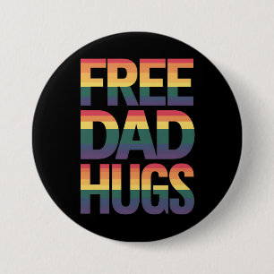 Kostenlose Dad-Hugs LGBTQ Gay Pride Month stolzer Button