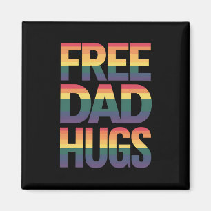 Kostenlose Dad-Hugs LGBTQ Gay Pride Month stolzer  Magnet