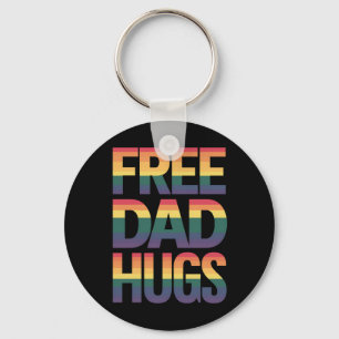 Kostenlose Dad-Hugs LGBTQ Gay Pride Month stolzer  Schlüsselanhänger