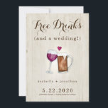 Kostenlose Getränke Funny Save the Date Card Einladung<br><div class="desc">Fügen Sie Save the Date einen kleinen Spaß hinzu. . . . Das Hotel verfügt über handbemalte Aquarellweine und Biertoast auf einem wunderschönen rustikalen Holzgelände. Koordinationsgegenstände sind in der Sammlung "Rustikale Brauerei" in meinem Geschäft erhältlich.</div>