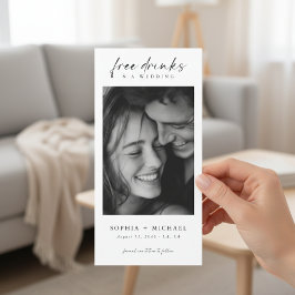 Kostenlose Getränke Moderne Romantische Foto Hochz Save The Date