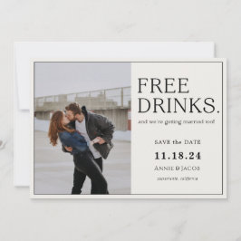 Kostenlose Getränke Save the Date